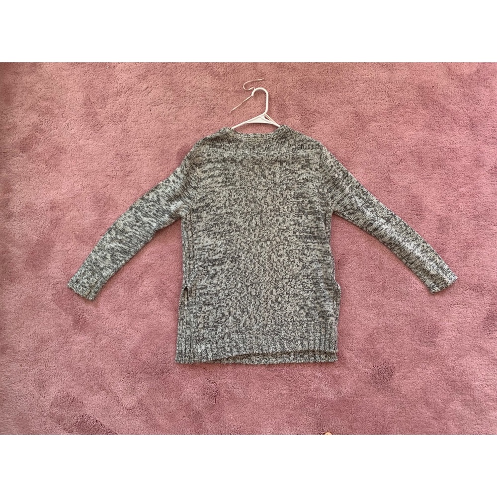 Quinn grey slits on side sweater